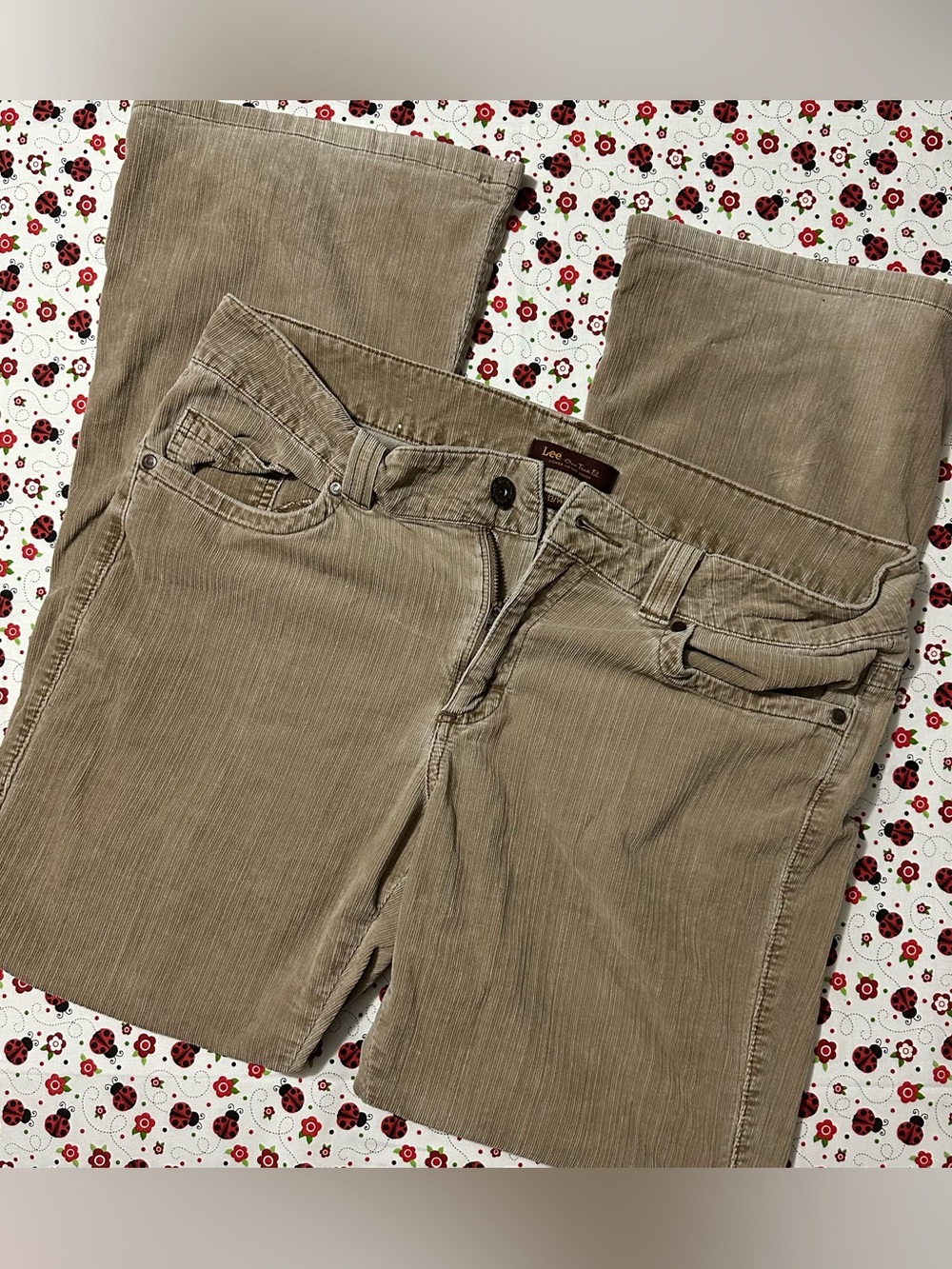 Lee One True Fit Vintage 2000s Corduroy Flare Jean Women 13